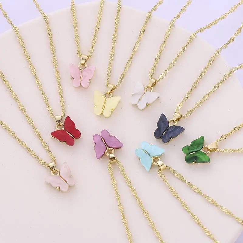 Product image KAHASIL - Kalung Titanium Wanita Anti Karat Luntur Fashion Gaya Korea Buterfly KH021 all variant HITAM